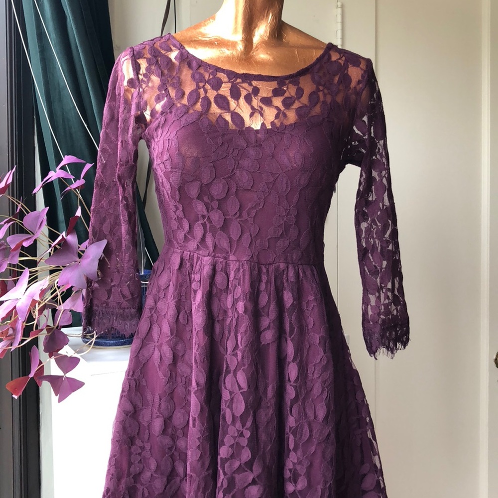 Plum lace Free People dress